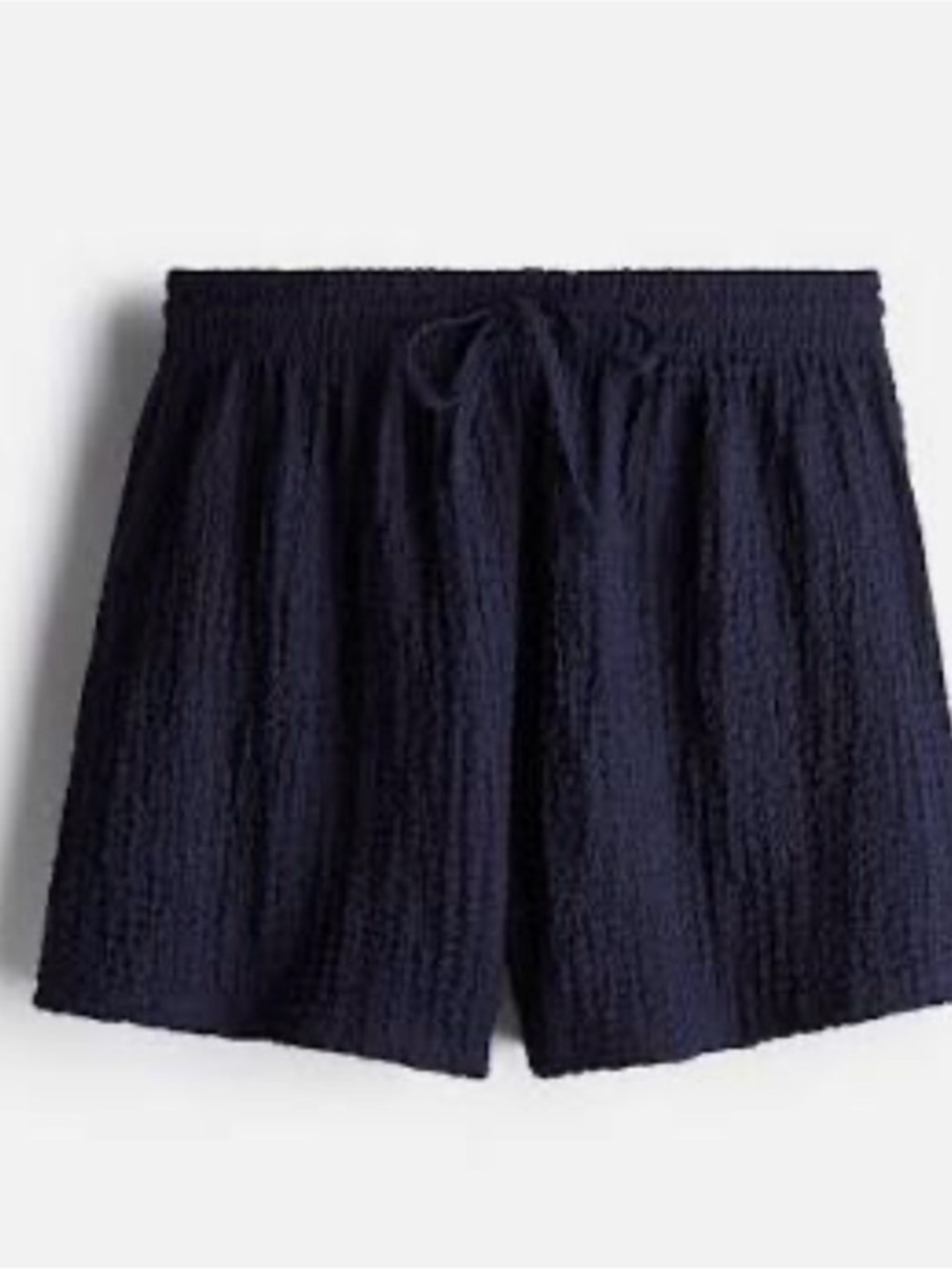UEC H&M blue crinkle elastic waist pull on shorts size medium Airy collection